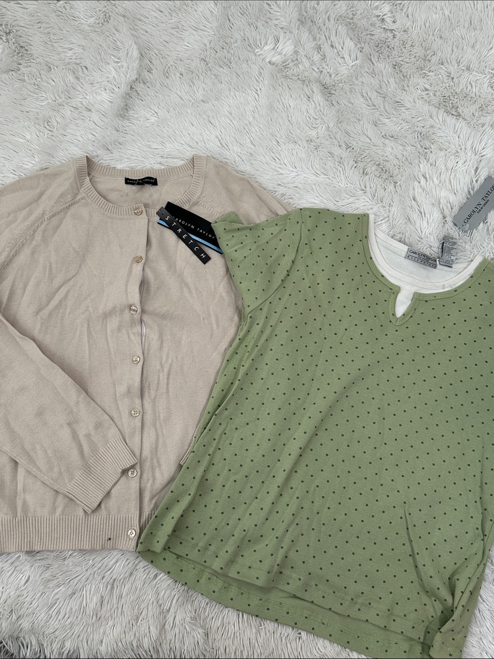 🥕 NWT Carolyn Taylor Cardigan & Shirt L/XL